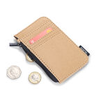 Zipped Card Case - Tan
